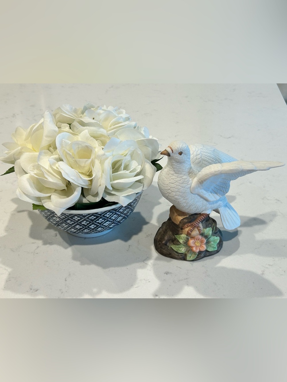 Dove on a Rock Figurine